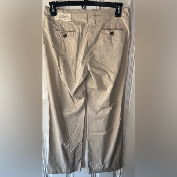 Weekend Max Mara wide leg khaki beige pants trousers size 12 womans - Picture 4 of 7